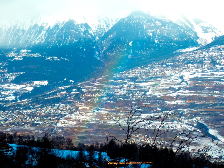 Rainbow in Swiss Alps